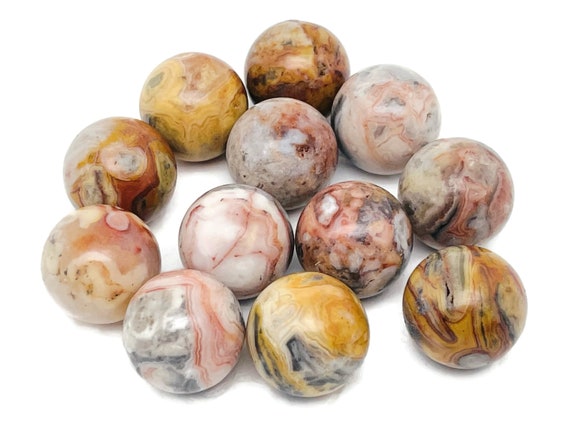 Crazy Lace Agate Sphere Gemstone – Mexican Agate Crystal Sphere - Healing Stone – Crystal Ball – Crystal Décor – 20mm - SP1025