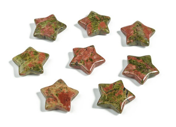 Unakite Star Gemstone - Star Unakite Stone - Loose Gemstone- Star Green Natural Gemstone - Star Green Gemstone - 2.5cm - ST1066