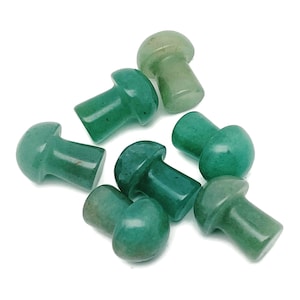 Aventurine Mushroom Gemstone – Crystal Carving – Crystal Mushroom – Natural Stone Mushroom Carving – 2cm – MU1030