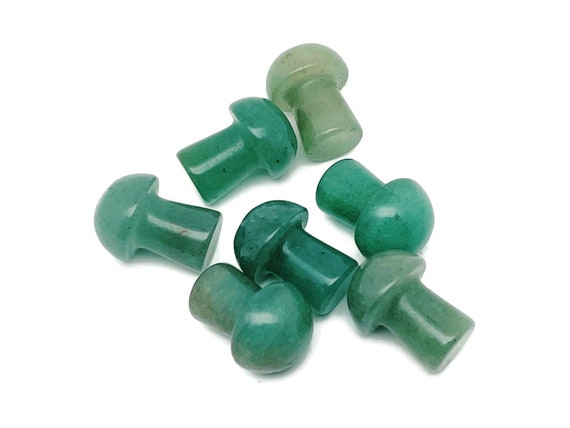 Aventurine Mushroom Gemstone – Crystal Carving – Crystal Mushroom – Natural Stone Mushroom Carving – 2cm – MU1030
