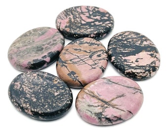 Rhodonite Worry Stone – Crystal Worry Stone – Pocket Stone – Healing Crystal - 4.5x3.5cm - WO1069