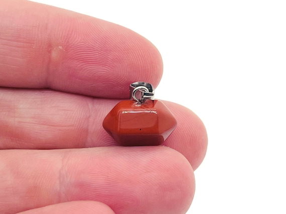 Red Jasper Point Pendant - Crystal Pendant – Crystal Earring - Heling Gemstone - Jewelry Making Supplies - NC1165