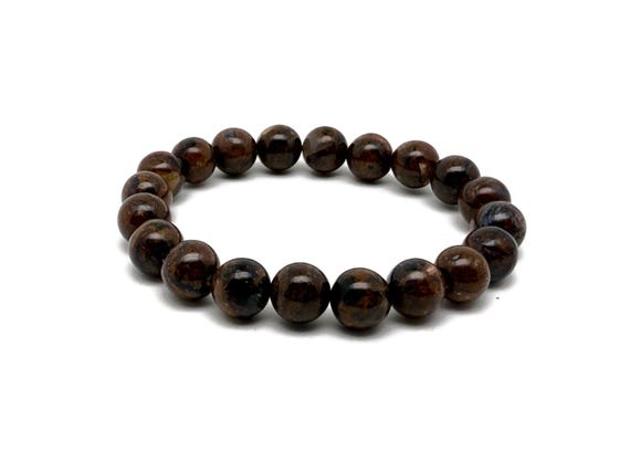 Bronzite Gemstone Bracelet - AAA Premium Quality Crystal Bracelet - Men&Women Stretchy Bracelet - Crystal Healing - AA1021