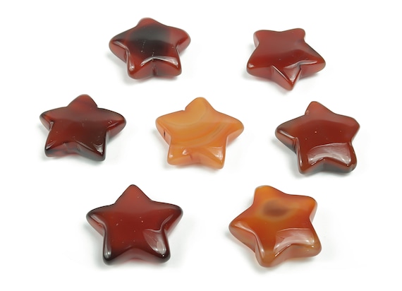 Carnelian Star Gemstone – Star Carving Star –Natural Stone – Healing crystal – 3cm – ST1033