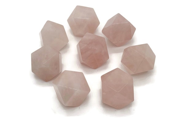 Rose Quartz Polyhedron Crystal - Crystal Polyhedron Carving - Polished Polyhedron -  2cm - PL1004