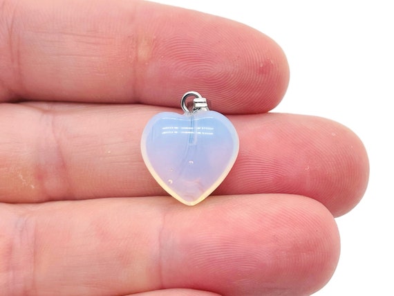 Opalite Heart Pendant - Crystals Pendant Healing - Mini Crystal Pendant - Gifts - NC1126