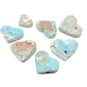 Caribbean Calcite Heart Gemstone - Gemstone Heart - Heart Shape Chakra Crystal - Meditation Crystals – HE1290