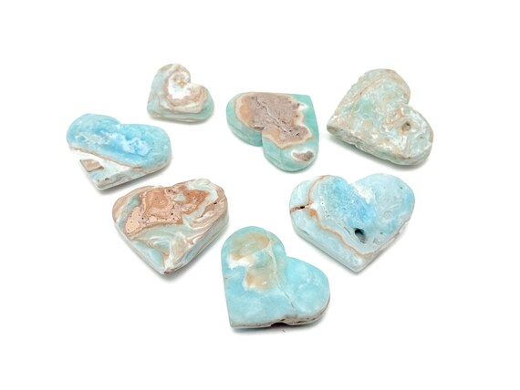 Caribbean Calcite Heart Gemstone - Gemstone Heart - Heart Shape Chakra Crystal - Meditation Crystals – HE1290