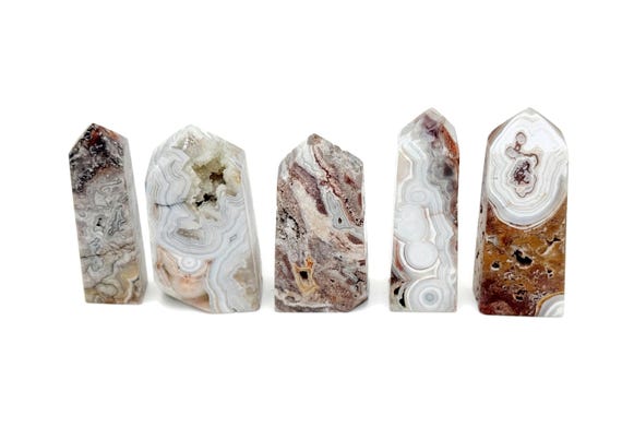Crazy Lace Agate Obelisk Tower Stone - Gemstone Tower - Meditation Gemstone - Crystal Gifts - Home Crystal Decor - TW1148