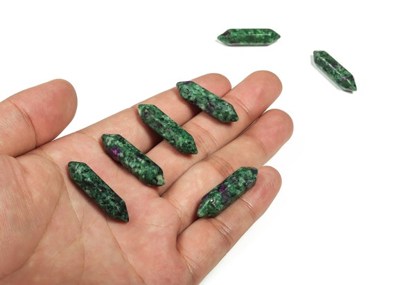 Ruby Zoisite Terminated Carved Point – Point Small Crystal Point – Crystal Pendant - 33mm - PO1018