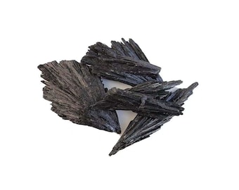 Black Kyanite Fan Stone - Rough Black Kyanite Fan Chunk – Healing Crystal – RA1386