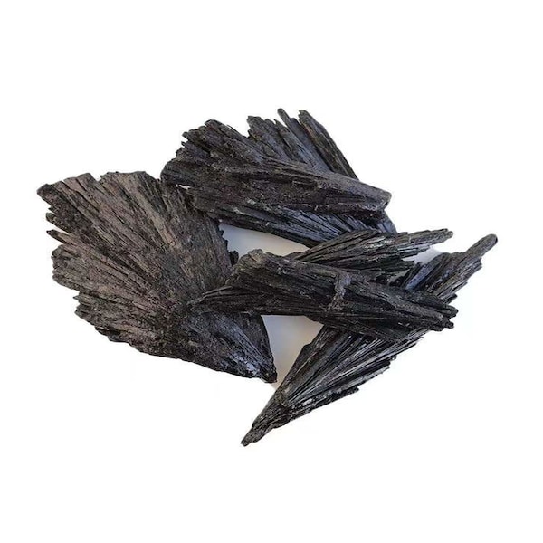 Black Kyanite Fan Stone - Rough Black Kyanite Fan Chunk – Healing Crystal – RA1073