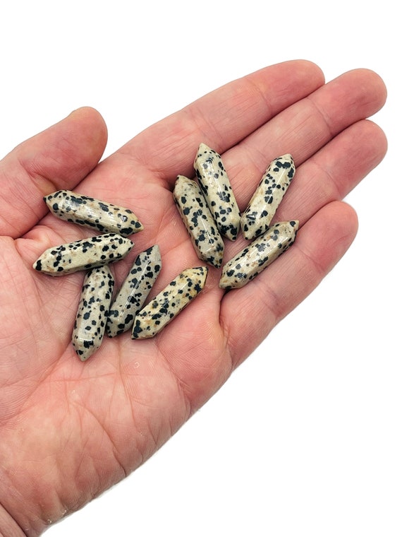 Dalmatian Jasper Terminated Carved Point – Point Small Crystal Point – Crystal Pendant - 33mm -PO1002