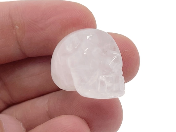 Clear Quartz Skull Gemstone - Carving Skull - Healing Stone - 1 Inch - SK1005