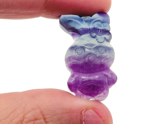 Fluorite Rabbit Carving – Fluorite Carved Gemstone – Healing Crystal – Best Quality - Home Decor - Gifts - CA1005