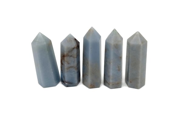 Angelite Obelisk Tower Stone - Gemstone Tower - Meditation Gemstone - Crystal Gifts - Home Crystal Decor - TW1116
