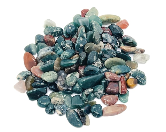 Ocean Jasper Chips – Gemstone Chips – Crystal Semi Tumbled Chips - Bulk Crystal - 7-12mm  - CP1205