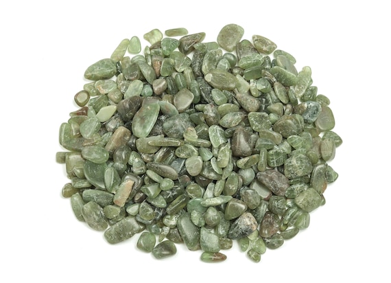 Green Apatite Chips – Gemstone Chips – Crystal Semi Tumbled Chips - Bulk Crystal - 7-15mm  - CP1069