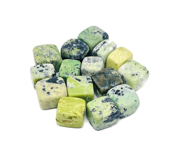 Green Serpentine Tumbled Stone - Bulk Wholesale Crystals - Serpentine Natural Tumbled Stone - Healing Crystals - TU1281