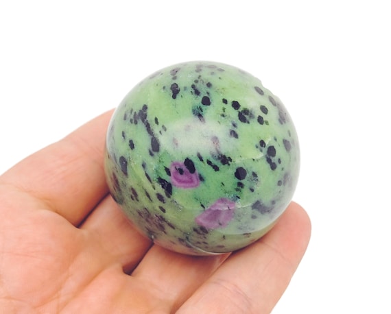 Ruby Zoisite Sphere Stone A++ – Crystal Ball - Healing Crystal Stones – Crystal Décor – 40-50mm - TO1008