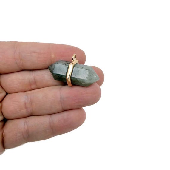 Labradorite Double Terminated Crystal Pendant – Natural Gemstone Point - NC2003