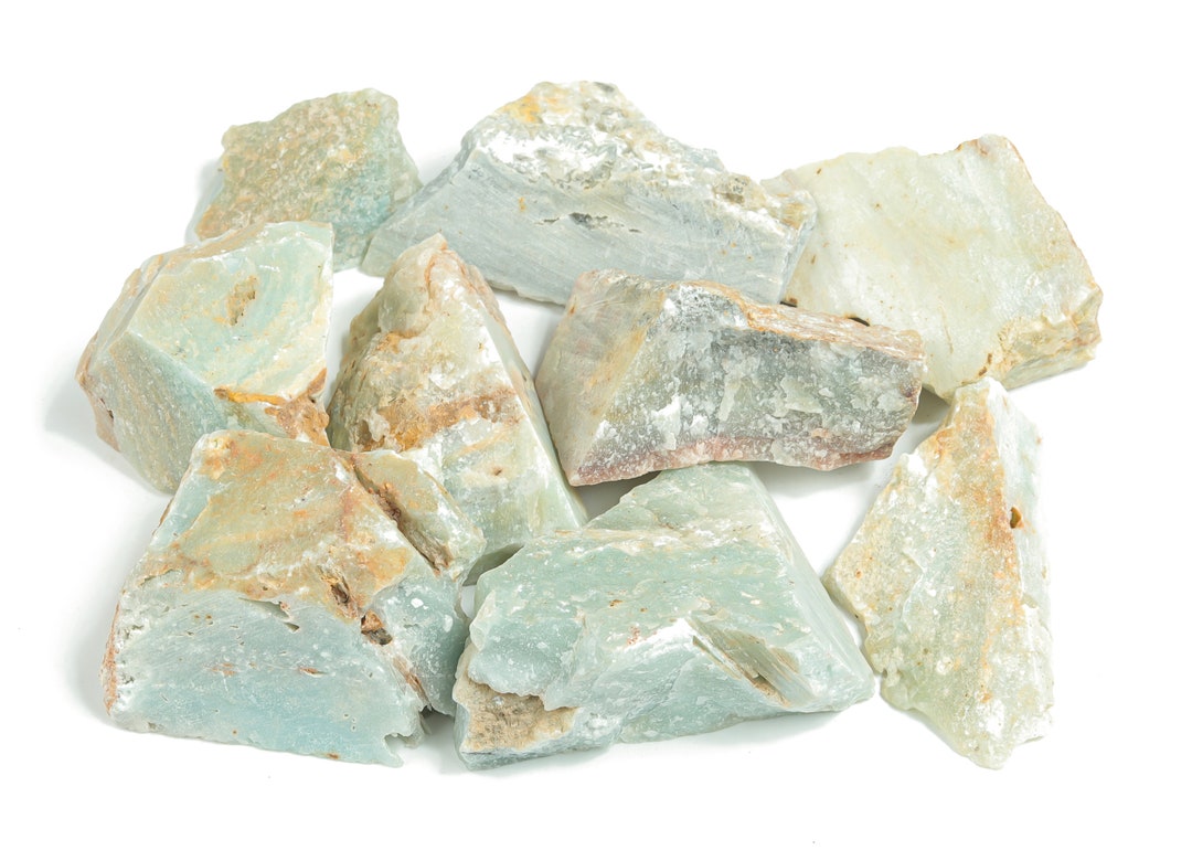 Sky Blue Amazonite Raw Stone Rough Sky Blue Amazonite Chunk Etsy