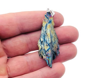 Rainbow Kyanite Fan Pendant - Titanium Kyanite Fan Crystal – Gemstone Crystal – Healing Stone - Gifts – NC1249