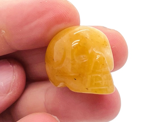 Orange Aventurine Skull Gemstone - Carving Skull - Healing Stone - 1 Inch - SK1015