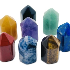 Mini Obelisk Tower – Cute Gemstone Tower – Tower Crystal – Hand Carved Crystal Point – Healing Crystal – 25mm – TWMIX