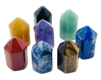 Mini Obelisk Tower – Cute Gemstone Tower – Tower Crystal – Hand Carved Crystal Point – Healing Crystal – 25mm – TWMIX