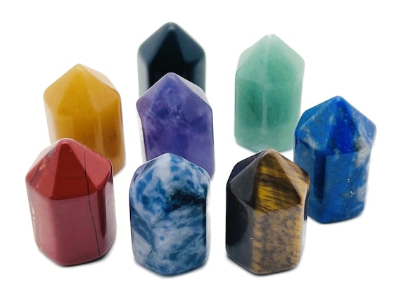 Mini Obelisk Tower – Cute Gemstone Tower – Tower Crystal – Hand Carved Crystal Point – Healing Crystal – 25mm – TWMIX