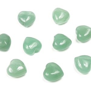 Aventurijn Hart Edelsteen - Puffy Heart – Helende Kristallen - Verzorgende Steen – Kristallen Harten – 15x15x9mm - HE1040