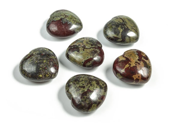 Dragon Blood Jasper Heart Gemstone - Heart Shape Dragon Blood Jasper Gemstone – Crystals Gemstone –Natural Gemstone - 4cm - HE1224