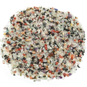 Chips Tumbled Mix – Gemstone Chips – Crystal Semi Tumbled Chips - Bulk Crystal - 2-6mm - CP1047