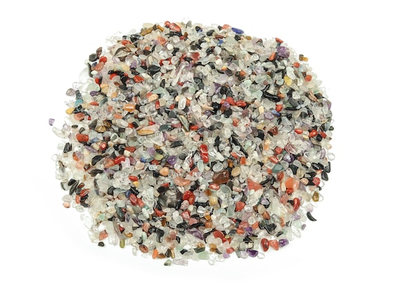 Chips Tumbled Mix – Gemstone Chips – Crystal Semi Tumbled Chips - Bulk Crystal - 2-6mm - CP1047