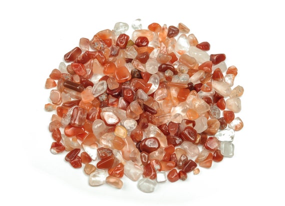 Carnelian Chips - Tumbled Crystal Chips - Natural Carnelian Chips - Healing Carnelian Stones - 7-15mm - CP1091