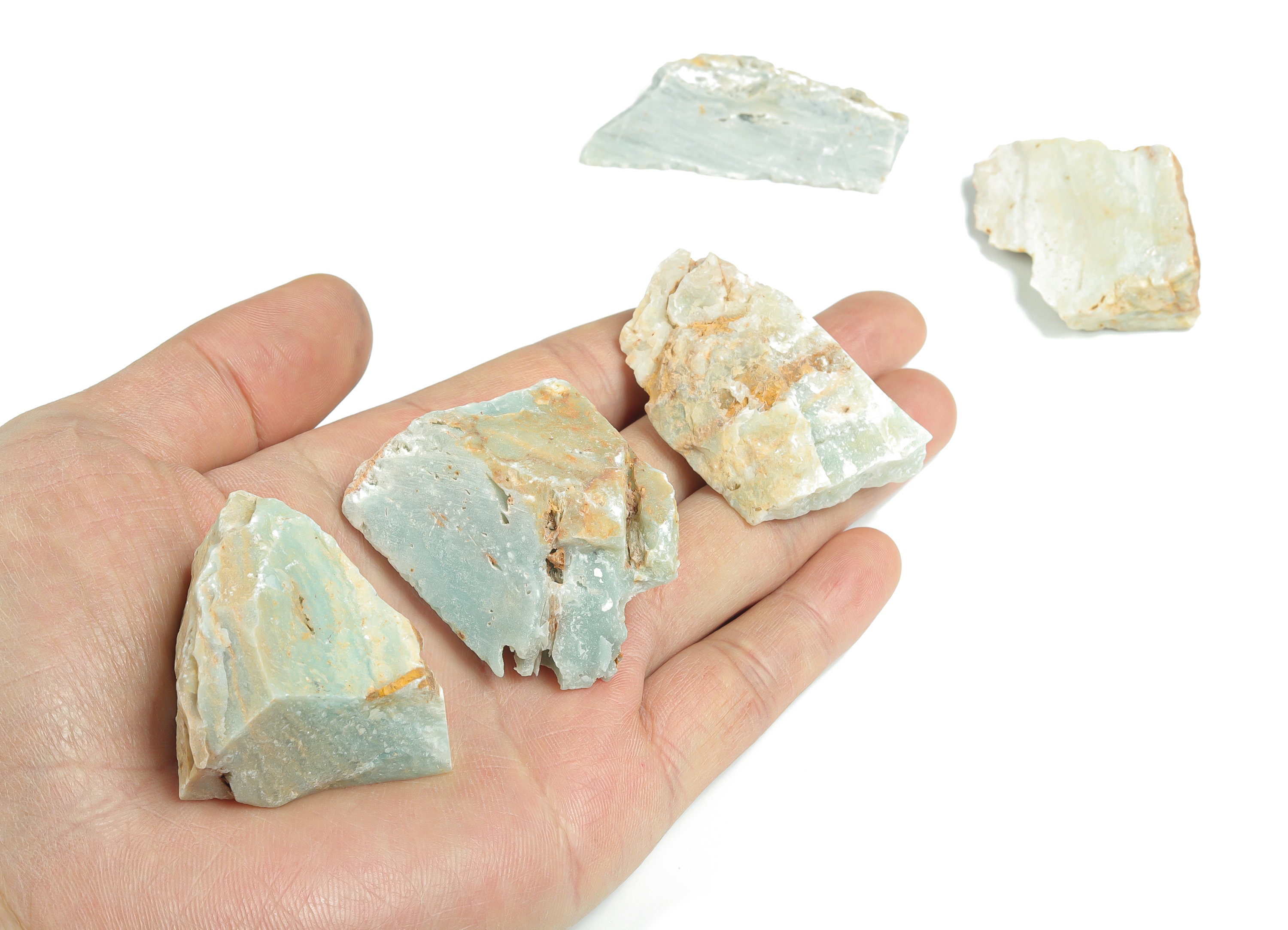 Sky Blue Amazonite Raw Stone Rough Sky Blue Amazonite Chunk Etsy