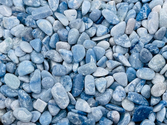 AVENTURINE BLUE CHIPS 3-8mm semi-tumbled quartz xxmini 1/2 lb bulk stones 