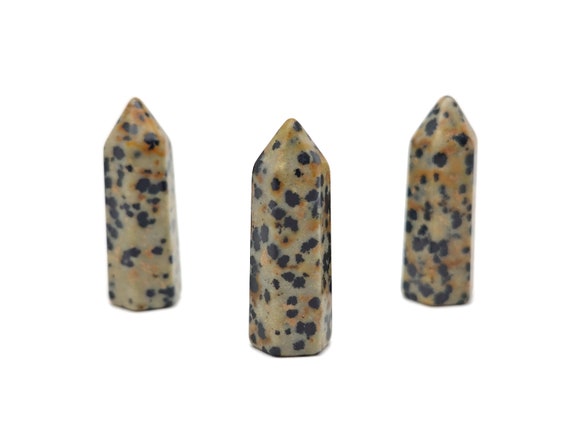 Dalmatian Jasper Crystal Obelisk Tower – Gemstone Tower – Tower Crystal – Hand Carved Crystal Point – Healing Crystal – 40mm – TW1103