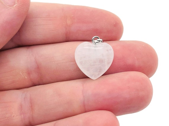 Clear Quartz Heart Pendant - Crystals Pendant Healing - Mini Crystal Pendant - Gifts - NC1125