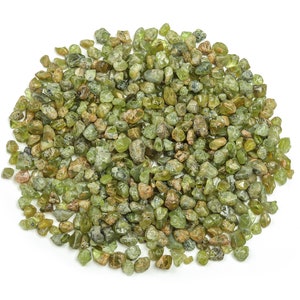 Peridot Chips – Olivine Chips – Gemstone Chips – Crystal Semi Tumbled Chips - Bulk Crystal 5-10mm - CP1030