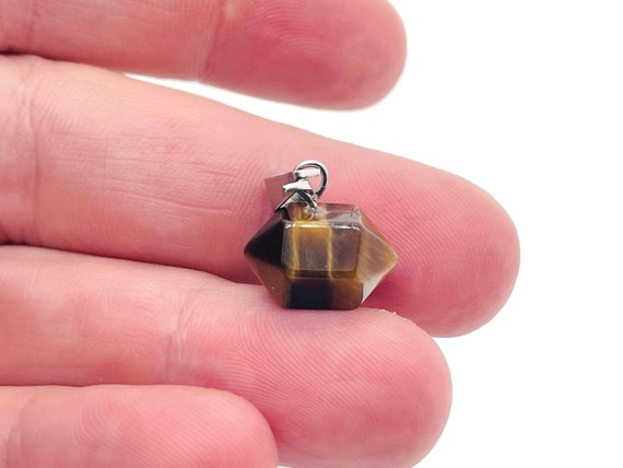 Tiger Eye Point Pendant - Crystal Pendant – Crystal Earring - Heling Gemstone - Jewelry Making Supplies - NC1164