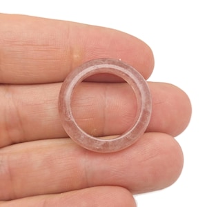 Strawberry Quartz Ring - Crystal Ring – Natural Strawberry Quartz Ring - Jewelry Making Supplies - Gift For Her - RI1035