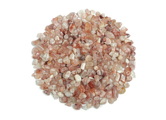 Red Hematoid Quartz  Chips – Gemstone Chips – Crystal Semi Tumbled Chips - Bulk Crystal - 5-15mm - CP1054