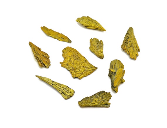 Yellow Aura Kyanite Fan - Kyanite Fan Crystal – Gemstone Crystal – Healing Stone - Gifts – RA1383