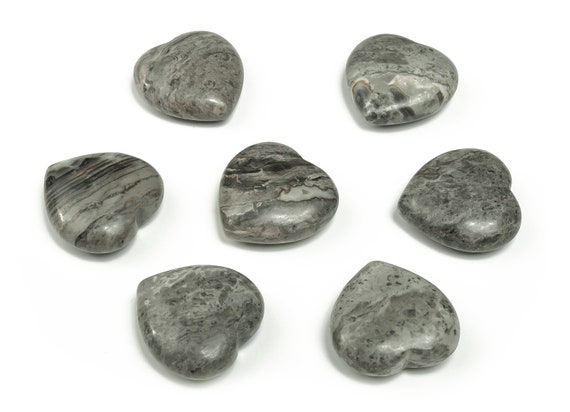 Picasso Jasper Heart Gemstone – Heart Crystal - Healing Stones – Carving Heart - Natural stones - 3cm - HE1183