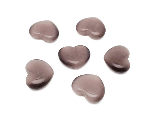 Brown Cats Eye Heart Gemstone – Heart Crystal - Healing Stones – Carving Heart - Natural stones - 30x25x10 - HE1277