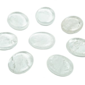 Clear Quartz Flat Disk - Slab Natural Stone – Flat Stone - Worry Stone - Healing Crystals – 30x25x7 - FL1034
