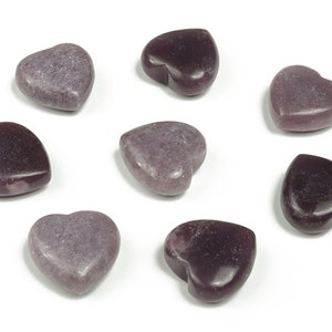 Lepidolite Heart Gemstone – Heart Crystal - Healing Stones – Carving Heart - Natural stones - 2.5cm - HE1121