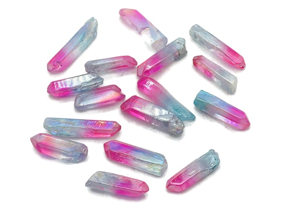Rainbow Aura Quartz Point Gemstone - Point Pink-Blue Aura Stone – Aura Gemstone - Crystal Gift - RA1241